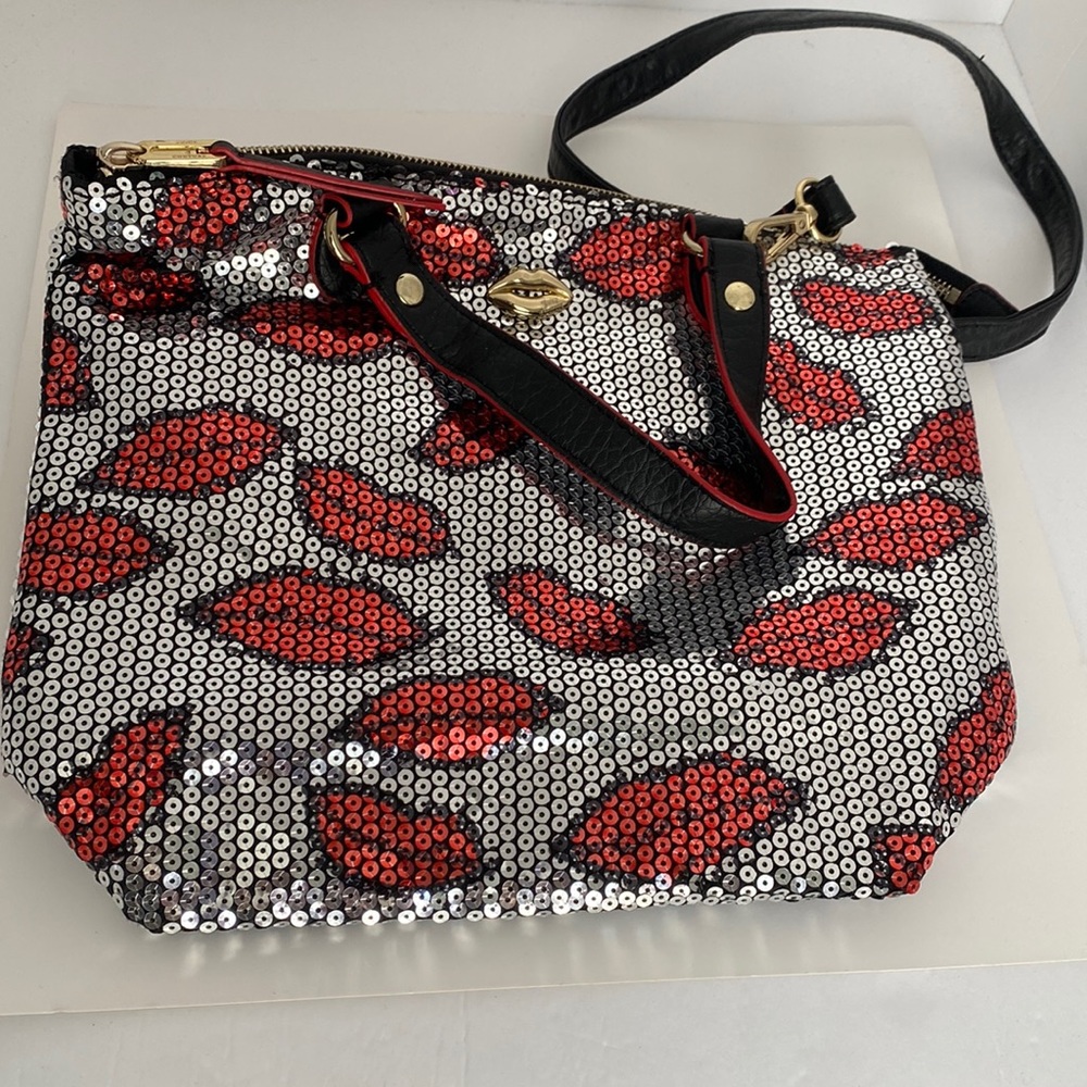 Juicy Couture Sequins Lips Shoulder Purse